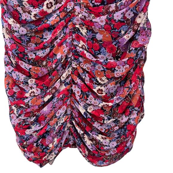 ZARA Floral Ruched Dress Size Small NWT - Picture 5 of 9